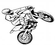 Coloriage moto cross bike