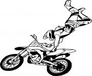 Coloriage saut backflip motocross