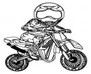 Coloriage motocross sport kids