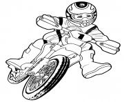 Coloriage moto cross bike kids