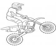 Coloriage motocross dirt bike