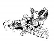 Coloriage motocross drift kawasaki