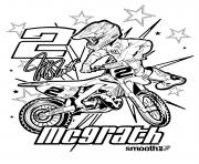 Coloriage motocross yamaha