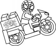 Coloriage moto lego spiderman