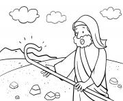 Coloriage Doubt of Moses Exodus 4_10 17_04