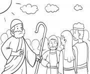 Coloriage God Pharaoh Moses Exodus 12_5 14_03