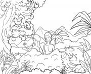 Coloriage Fall in Garden Genesis 3_1 15 01