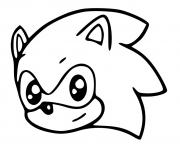 Coloriage sonic kawaii