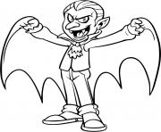 Coloriage dracula vampire halloween