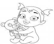 Coloriage vampirina bebe enfant petite fille