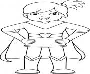 Coloriage super heroine enfant