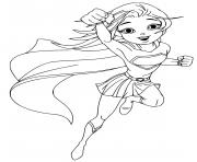 Coloriage super heroine cartoon manga