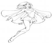 Coloriage Super heroine Supergirl Marvel