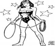 Coloriage wonder woman est prete dc comics