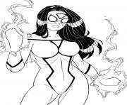 Coloriage Super heroine spider woman par windriderx23 dc comics