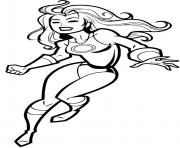 Coloriage super heros feminin fille heroine