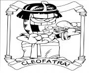 Coloriage garfield cleofatra egypte