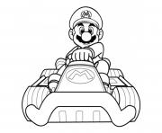 Coloriage mario kart wii avec sa voiture