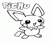 Coloriage pokemon 172 Pichu