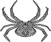 Coloriage mandala halloween spider araignee