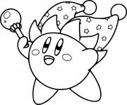 Coloriage kirby le magicien nintendo