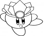 Coloriage kirby avec une couronne