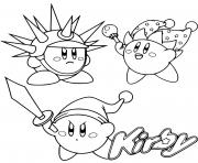 Coloriage kirby battle royale