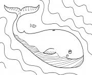 Coloriage baleine mammifere marin