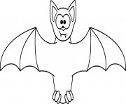 Coloriage adorable chauve souris dans les airs