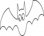 Coloriage Simple chauve souris