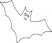 Coloriage facile Smiling chauve souris dans les airs