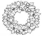 Coloriage de noel couronne