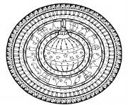 Coloriage mandala noel boule de noel