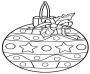 Coloriage superbe boule de noel decorations festives