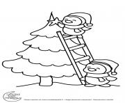 Coloriage titounis noel sapin mignon