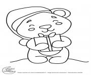 Coloriage titounis nounours noel cadeau