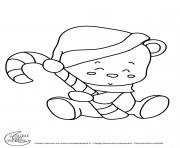 Coloriage titounis nounours mignon noel