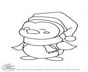 Coloriage titounis noel pingouin imprimer