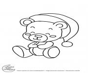 Coloriage titounis nounours noel mignon