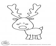 Coloriage titounis noel renne