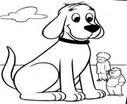 Coloriage clifford avec les parents de emily