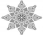 Coloriage flocon de neige moderne mandala