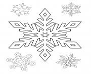 Coloriage divers flocons de neige