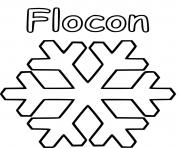 Coloriage flocon de neige simple