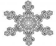 Coloriage mandala noel flocon de neige