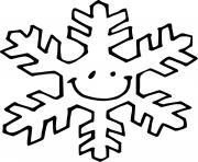 Coloriage flocon de neige avec un sourire