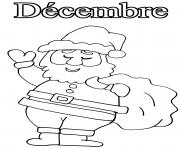 Coloriage pere noel decembre