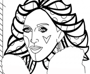 Coloriage madonna by romero britto