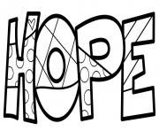 Coloriage hope par britto