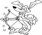 Coloriage animal loup est un cupidon